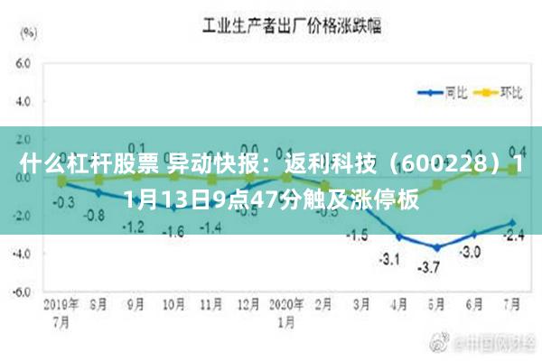 什么杠杆股票 异动快报：返利科技（600228）11月13日9点47分触及涨停板