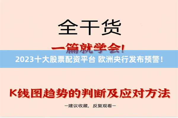 2023十大股票配资平台 欧洲央行发布预警！