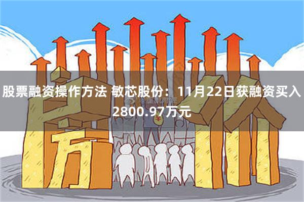 股票融资操作方法 敏芯股份：11月22日获融资买入2800.97万元