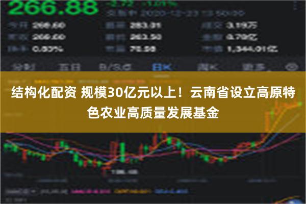 结构化配资 规模30亿元以上！云南省设立高原特色农业高质量发展基金